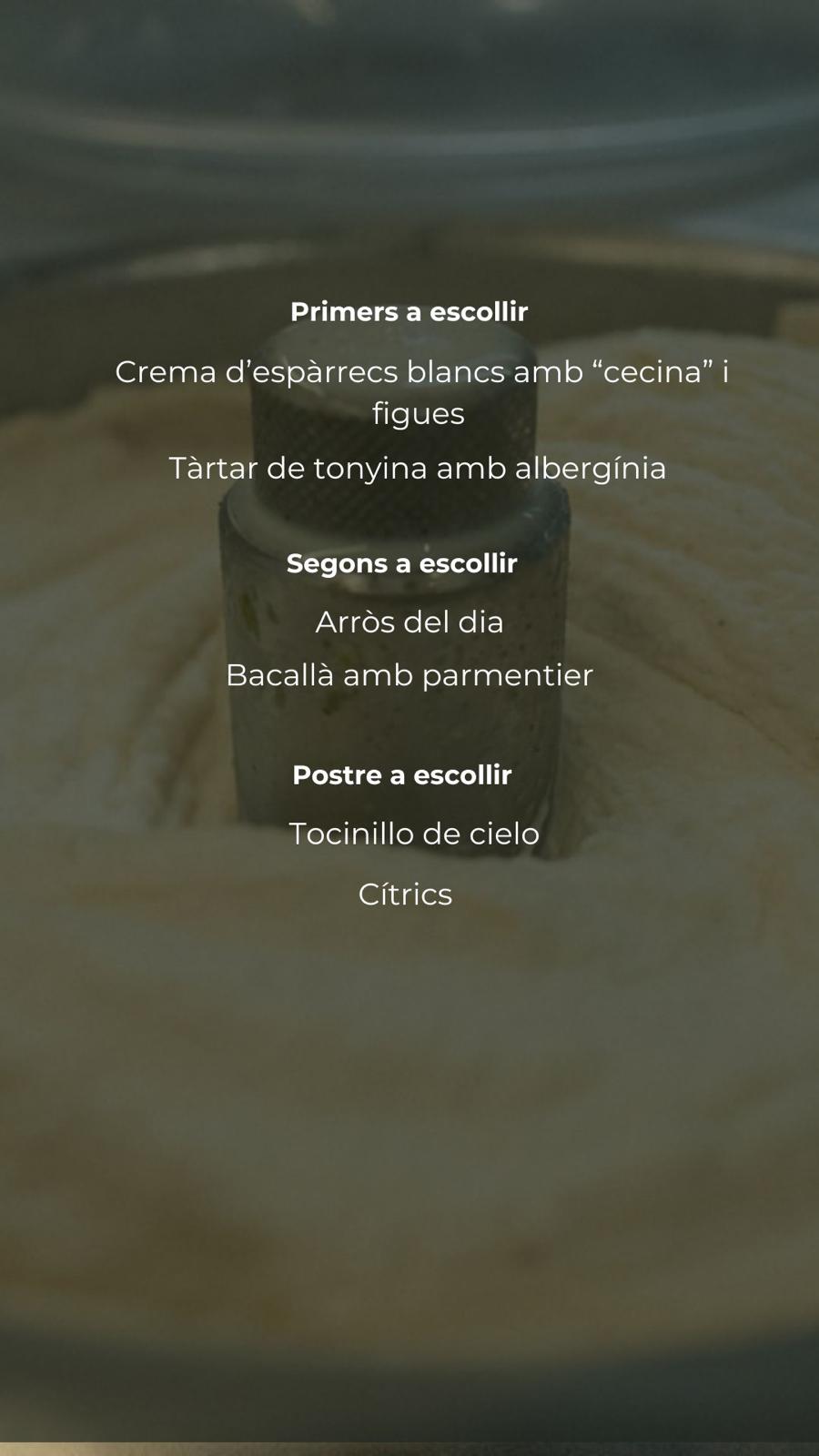 Menu - Estiu